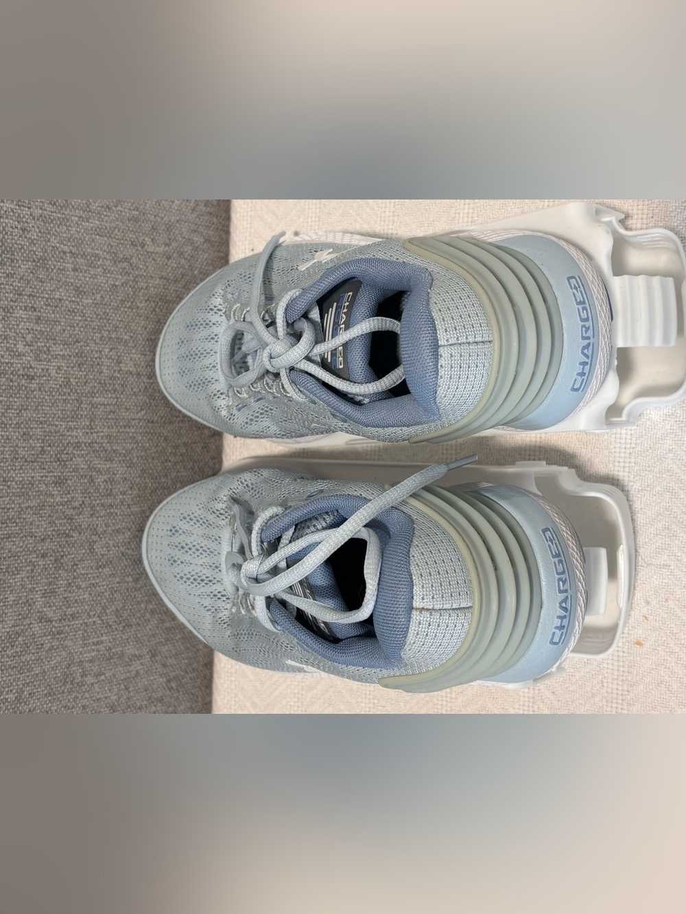 🩵Under Armour Women's Pale Blue Knit Training Sneakers - Picture 3 of 6